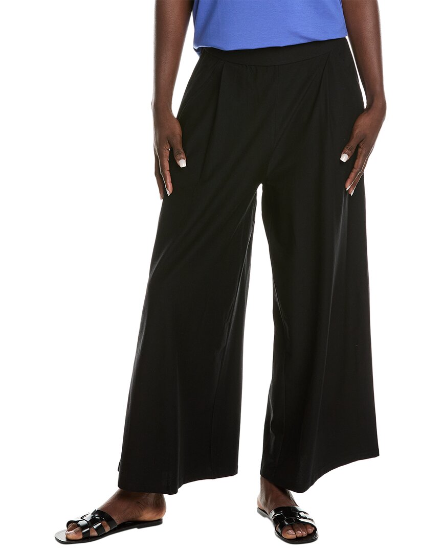 Eileen Fisher Wide Ankle Pant In Black