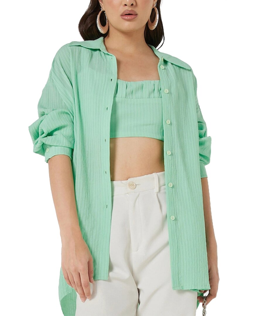 NOCTURNE NOCTURNE OVERSIZED TWIN SET SHIRT 