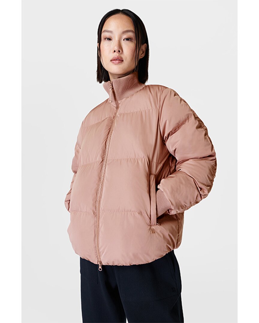 Sweaty Betty Quilted Short Jacket In Brown