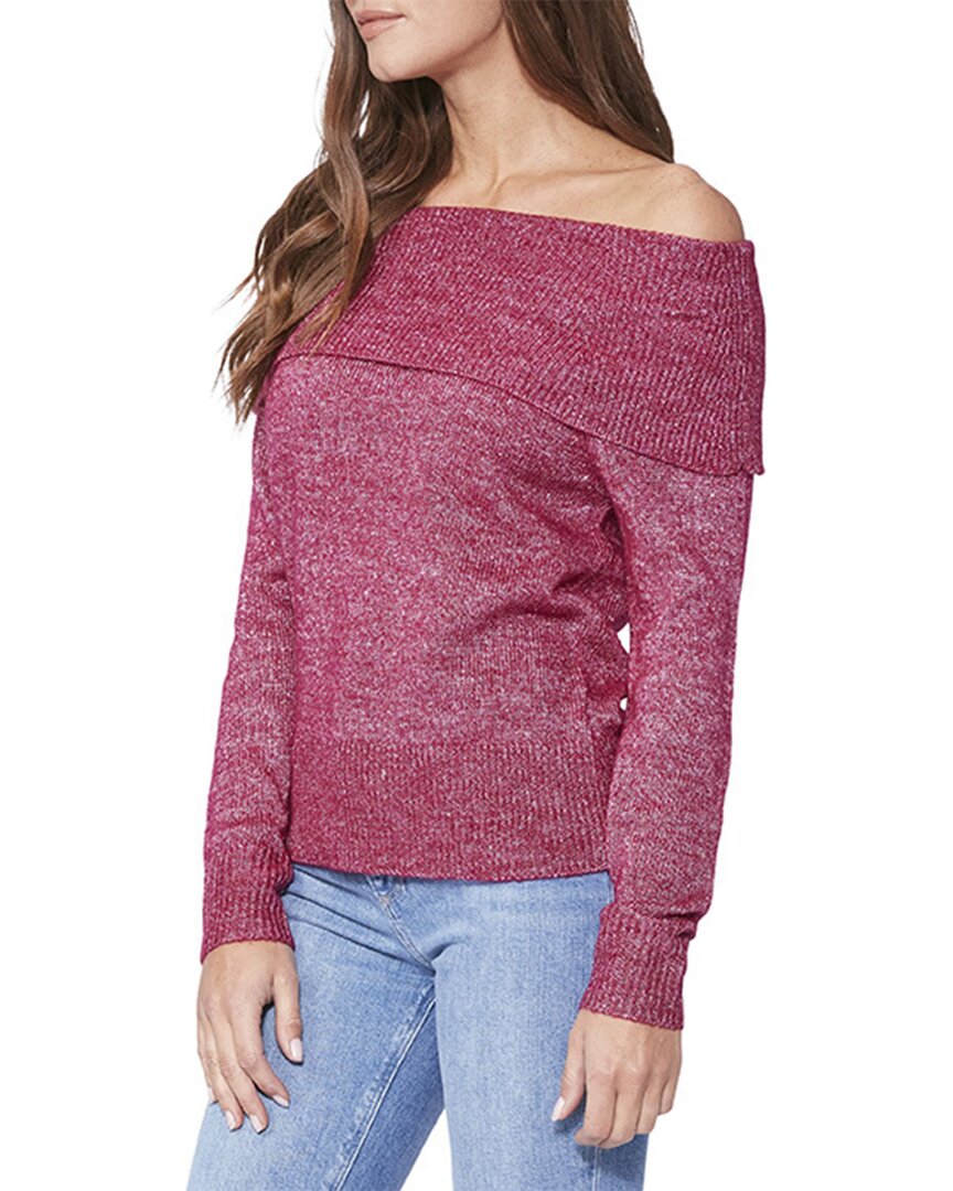 Paige Metallic Izabella Wool-blend Sweater In Pink