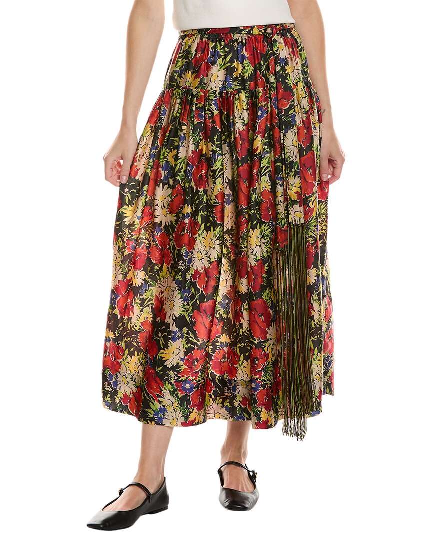 Shop The Great The Highland Maxi Skirt In Blue