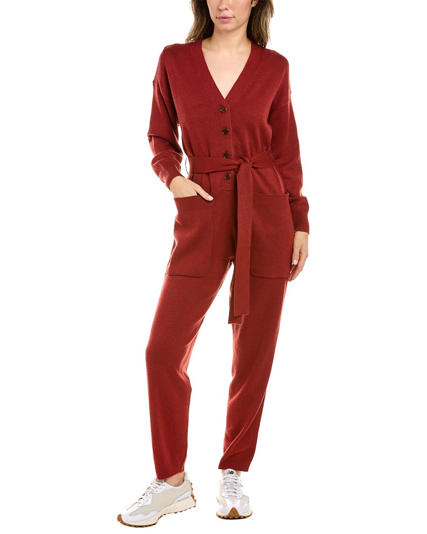 Alex Mill Wool-blend Sweater Jumpsuit In Red