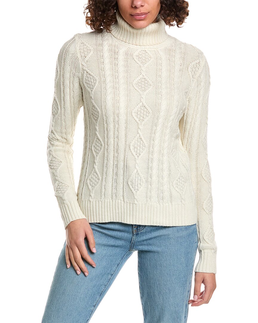 MINNIE ROSE MINNIE ROSE OMBRE CABLE TURTLENECK SWEATER