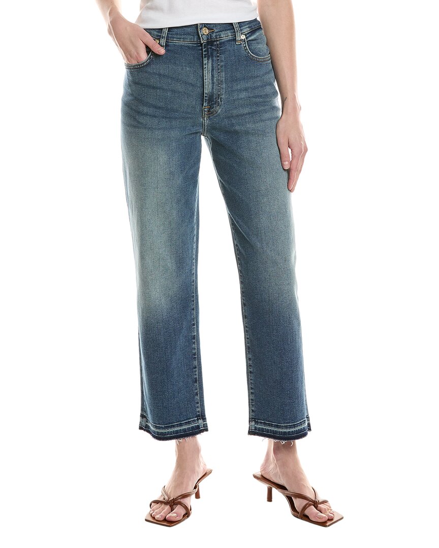 7 For All Mankind The Modern Straight Sunflower Tailored Straight Leg Jean In Blue