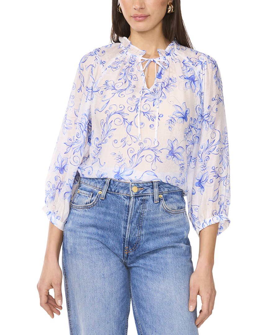 VINCE CAMUTO VINCE CAMUTO BUTTON UP TIE HEM BLOUSE