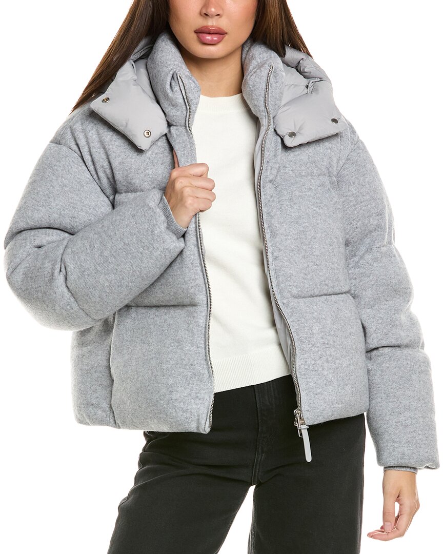 Mackage Tessyk Medium Wool & Cashmere-blend Jacket In Grey