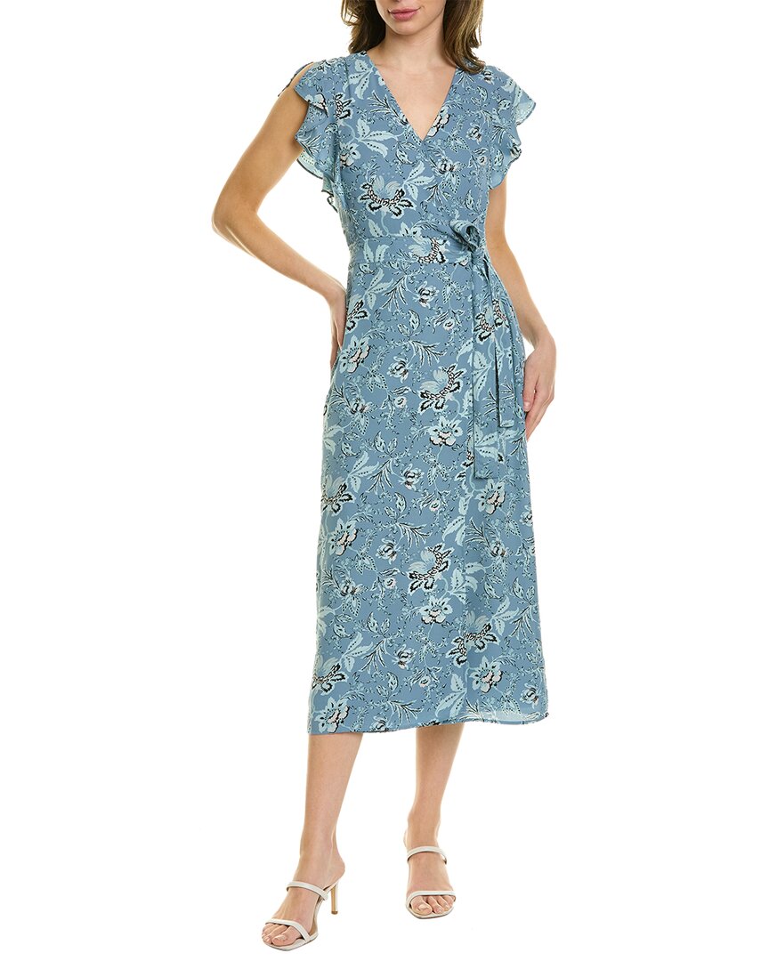 Vince Camuto Flutter Wrap Maxi Dress In Blue | ModeSens