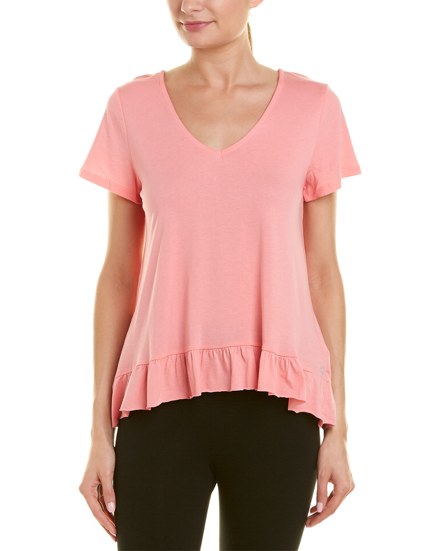 Image of Betsey Johnson Strappy V-Back Ruffle Hem Top