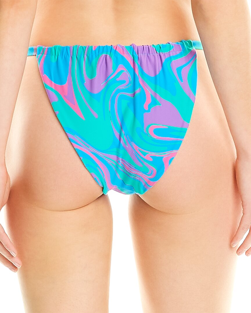 Weworewhat Adjustable Ruched Bikini Bottom In Multi