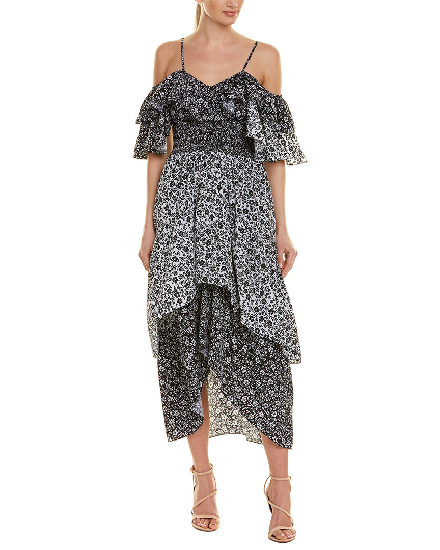 Image of st Sight Cold-Shoulder Midi Dress