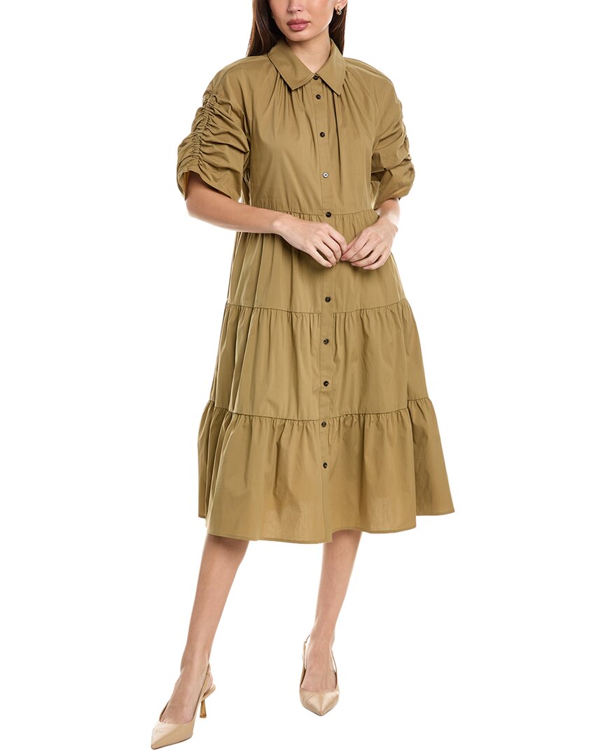 Crosby By Mollie Burch Whit Dress In Army In Green
