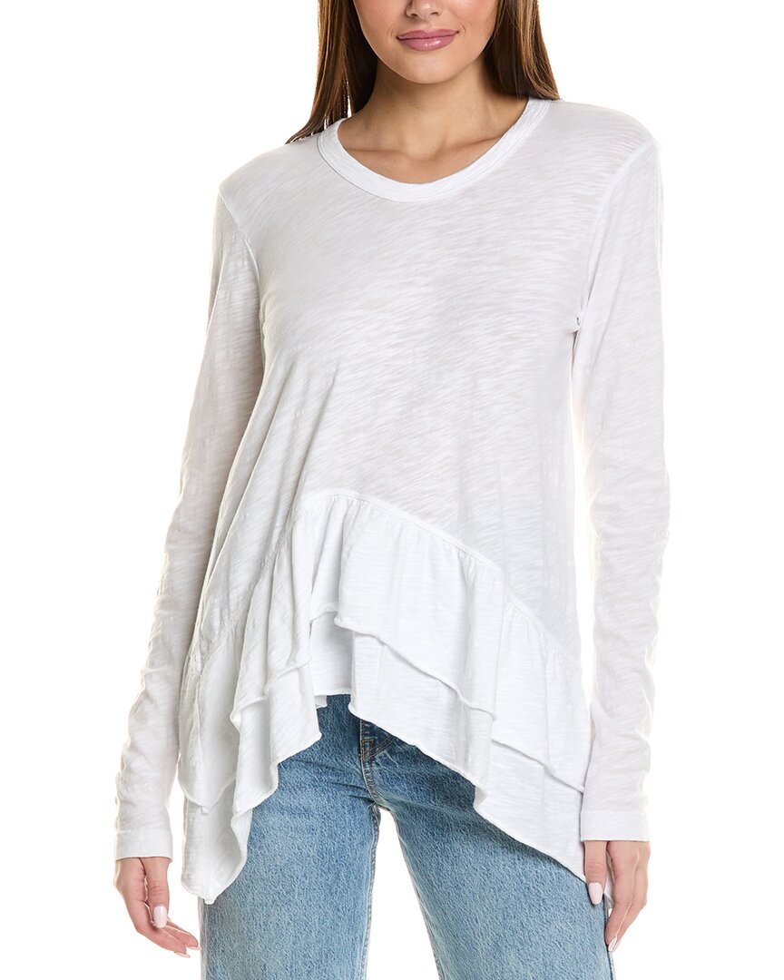 Wilt Easy Flounce Hem T-shirt In White