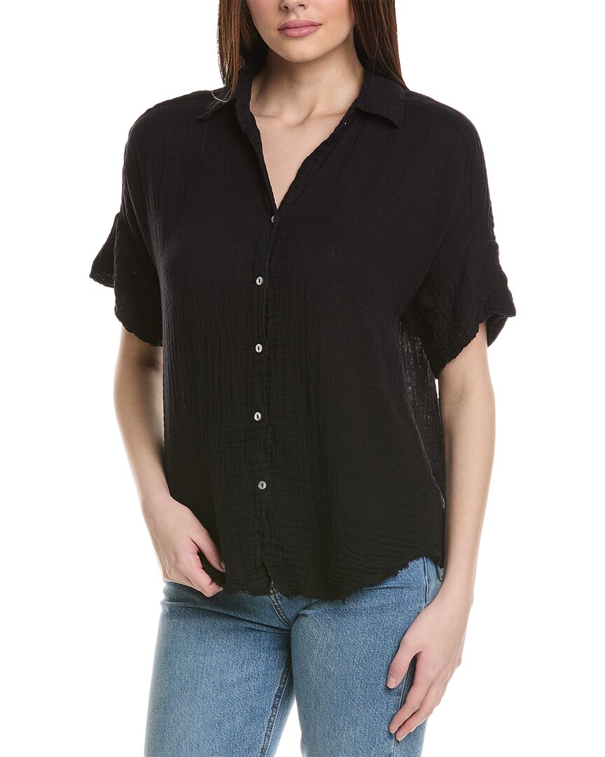Michael Stars Bailey Button Down Shirt In Black