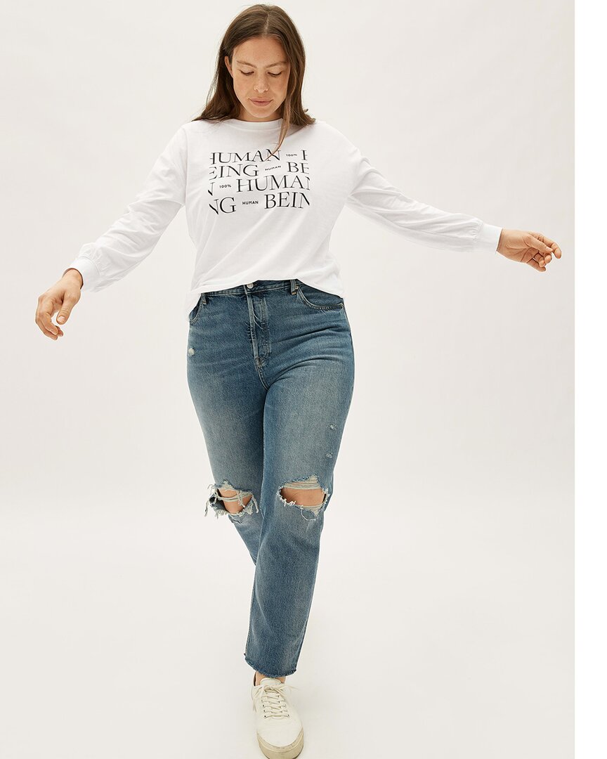 Everlane The 100% Human Being Human T-shirt In White