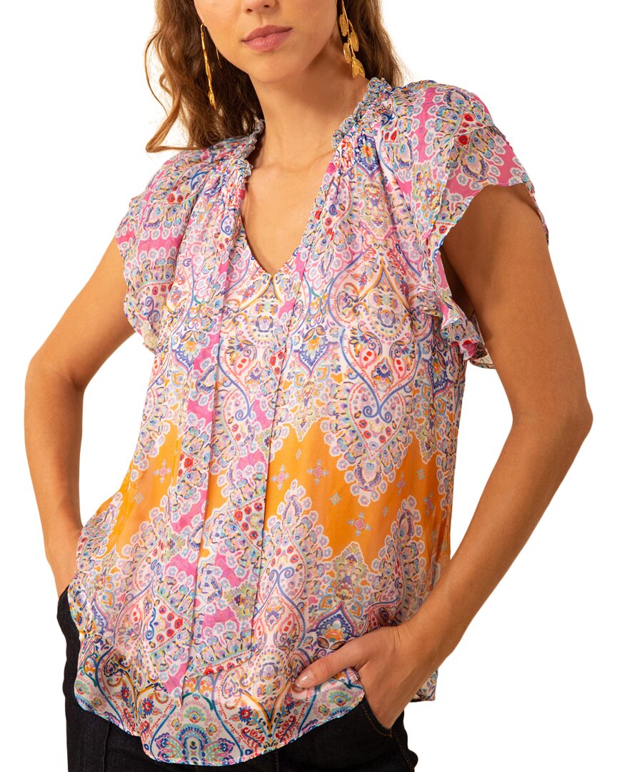 Hale Bob Julianna Silk-blend Blouse