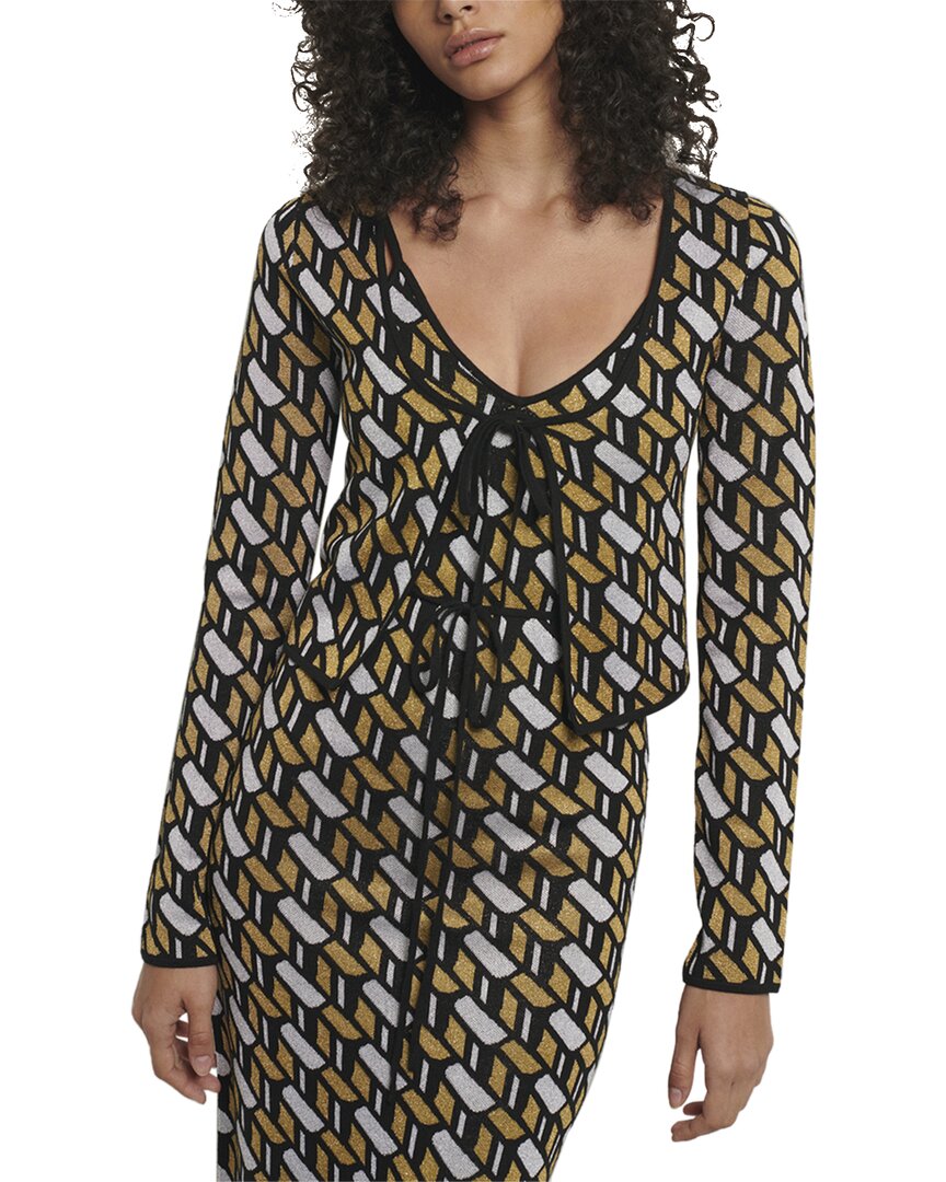 Derek Lam 10 Crosby Carrie Crop Tie Wool-blend Cardigan