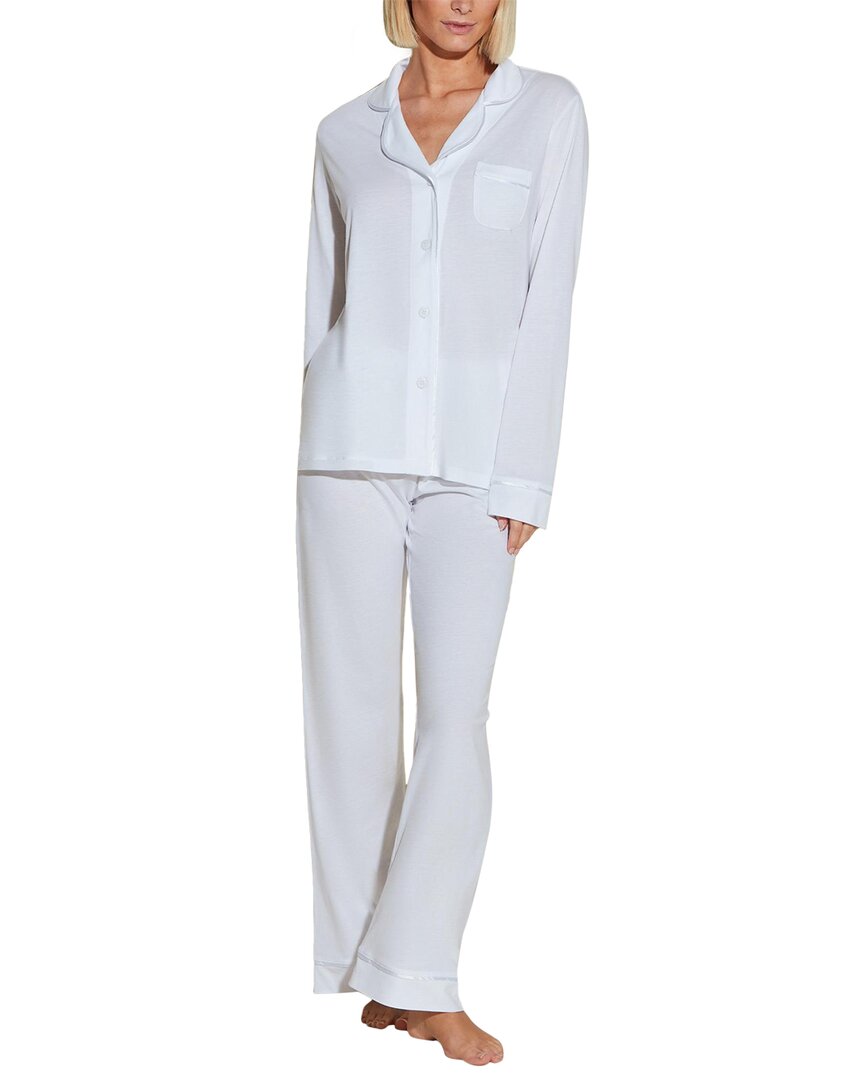 Cosabella 2pc Bella Top & Pant Pajama Set In White