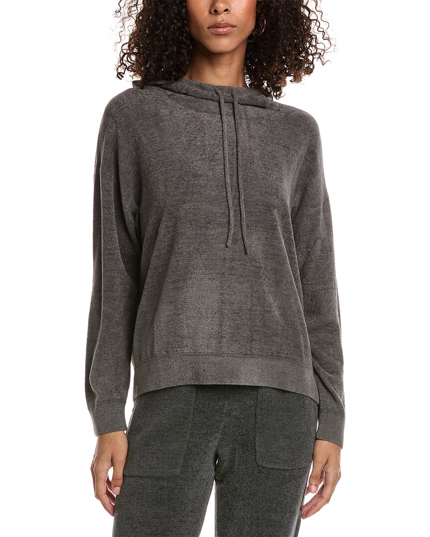 Shop Barefoot Dreams Cozychic Ultra Lite Funnel Neck Hooded Pullover In Grey