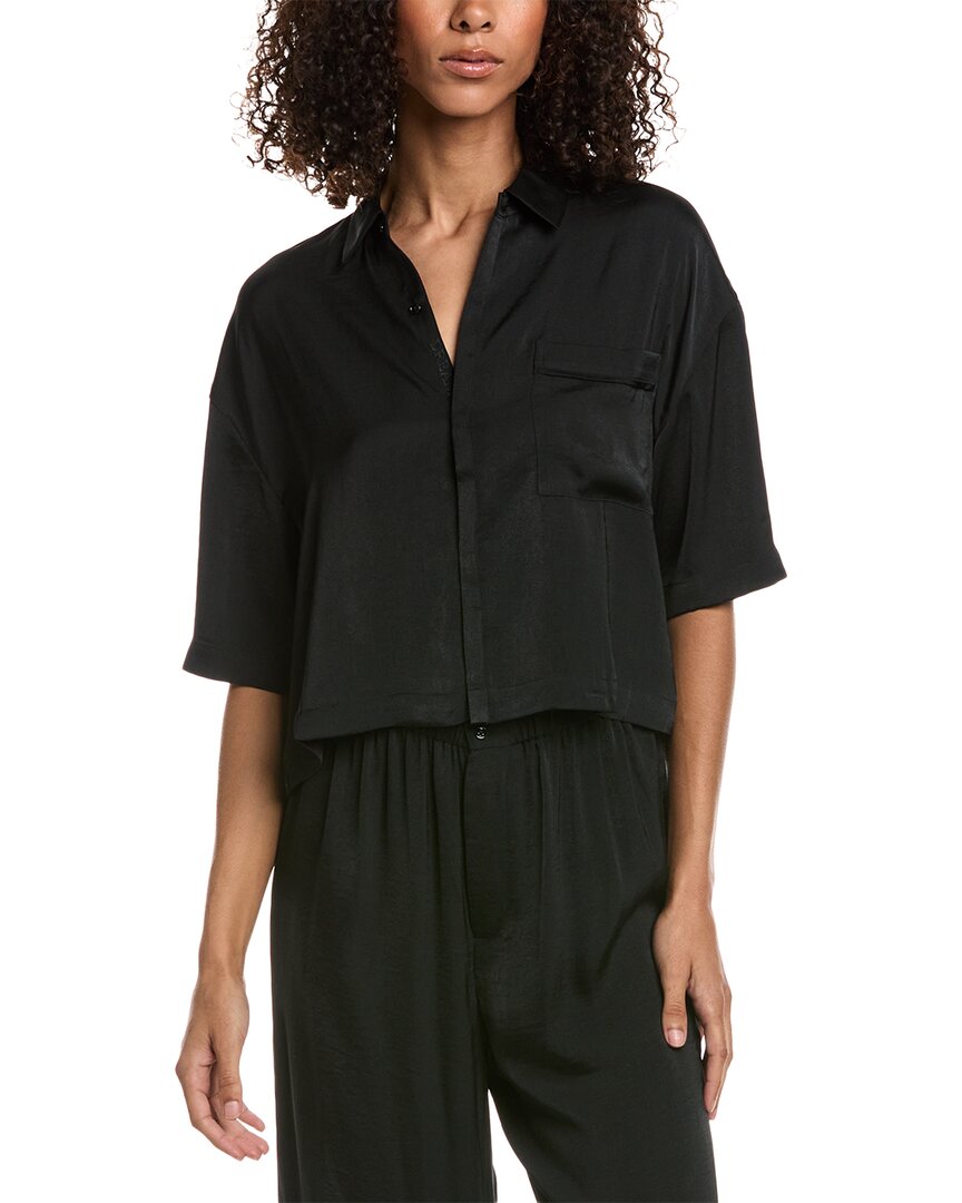 BAREFOOT DREAMS BAREFOOT DREAMS WASHED SATIN CROPPED DREAM SHIRT 