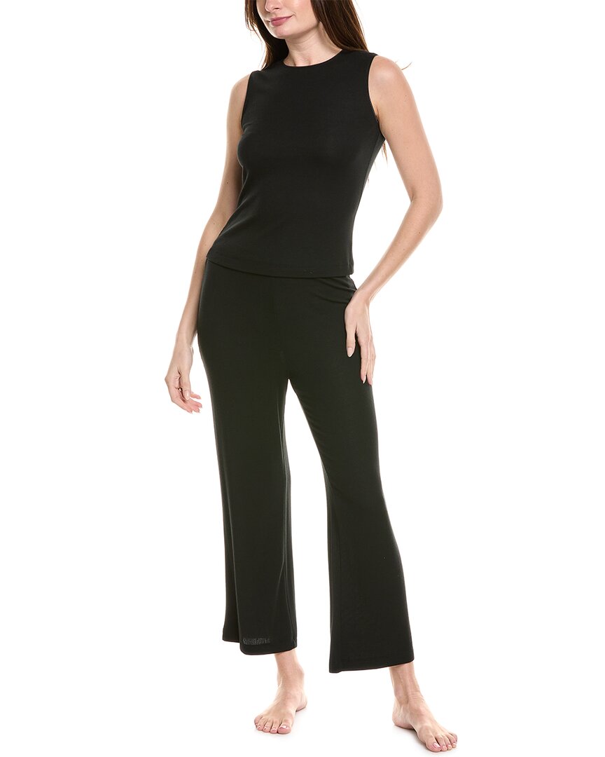 Natori Essentials Sleeveless Rib Pajamas In Black