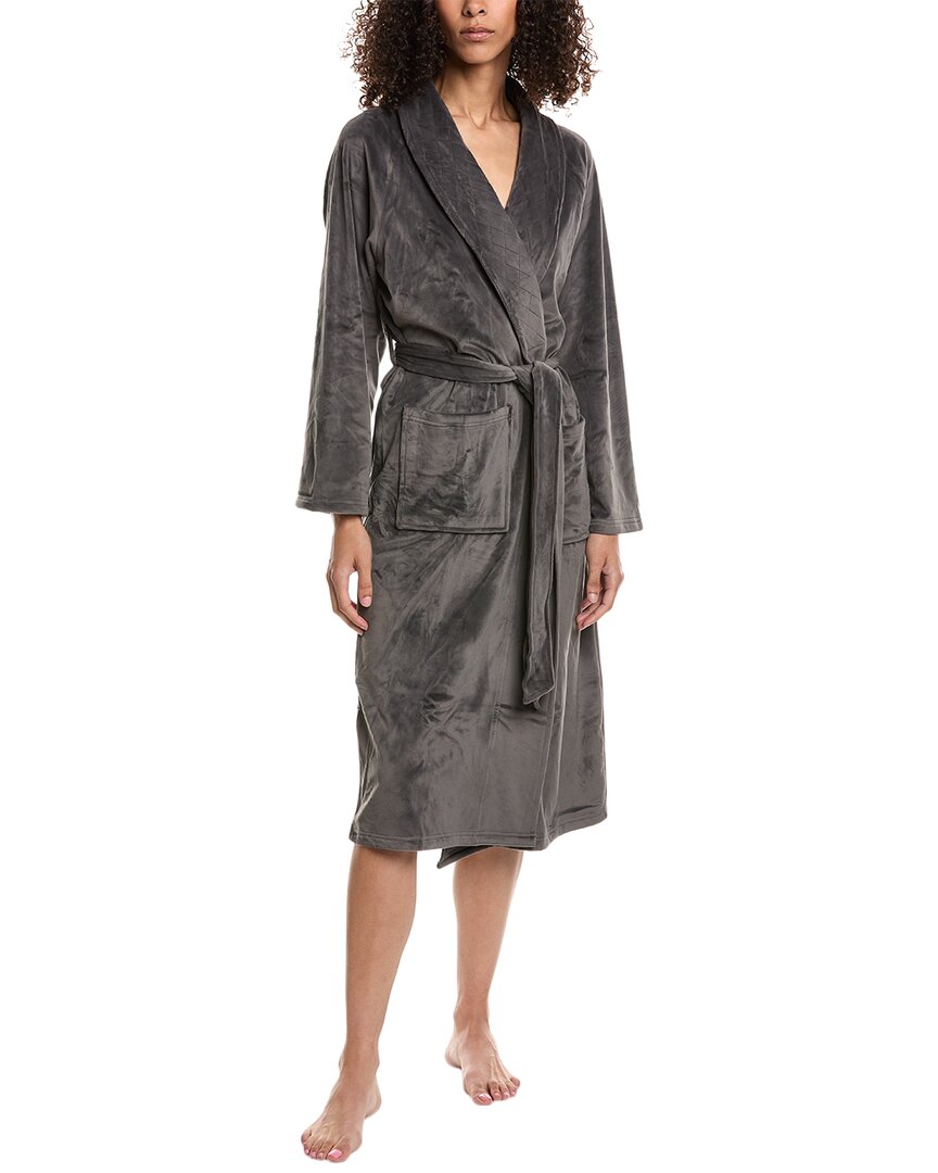 Shop Barefoot Dreams Luxechic Robe In Grey