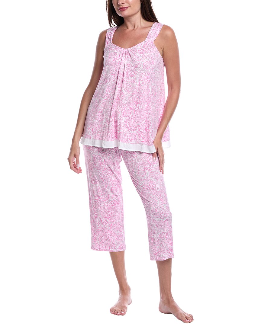 Ellen Tracy 2pc Tank & Ankle Pant Set In Pink