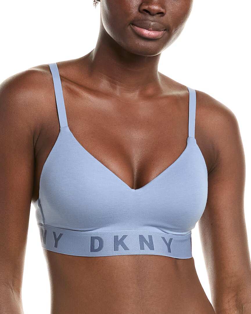 Dkny Wirefree Push-up Bra In Blue