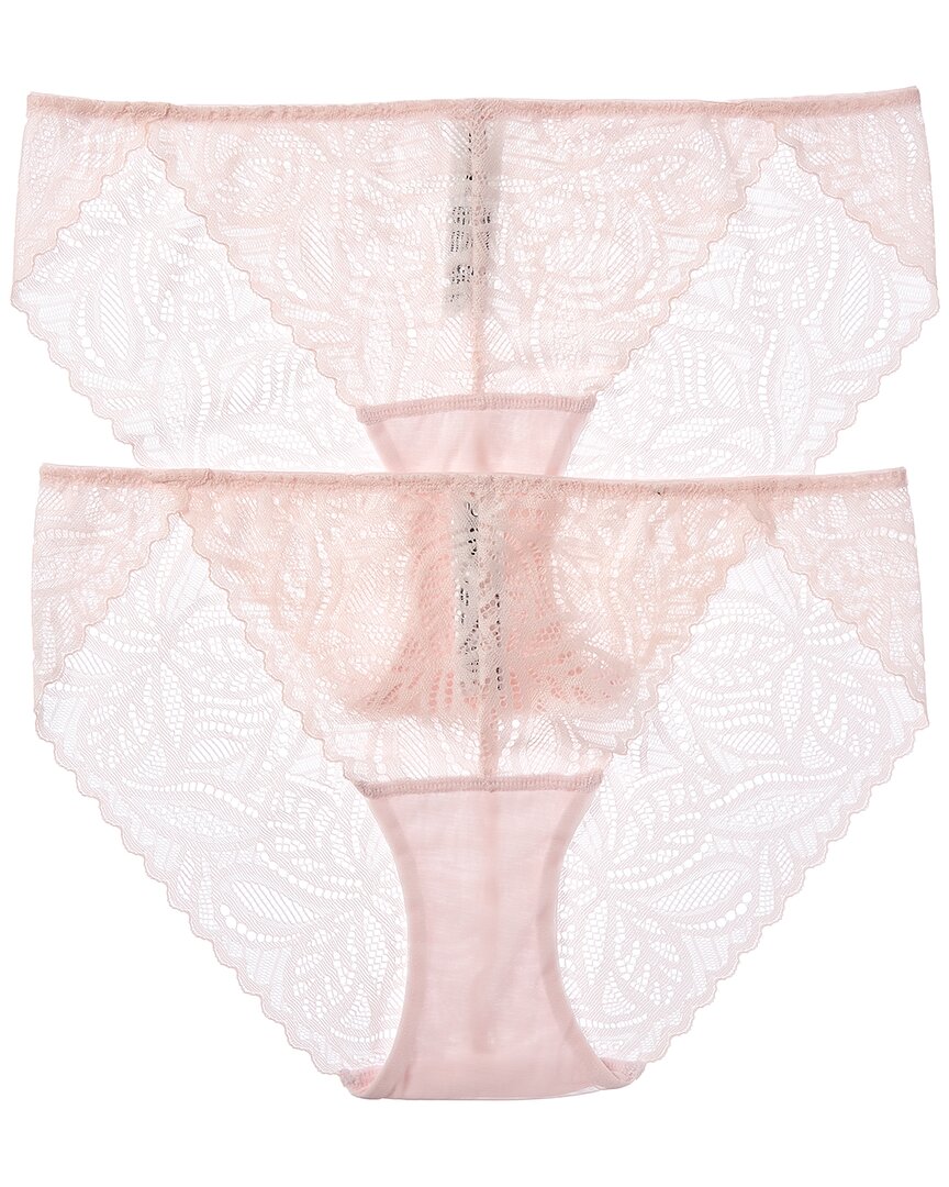 Dkny 2pk Deco Lace Bikini In Pink