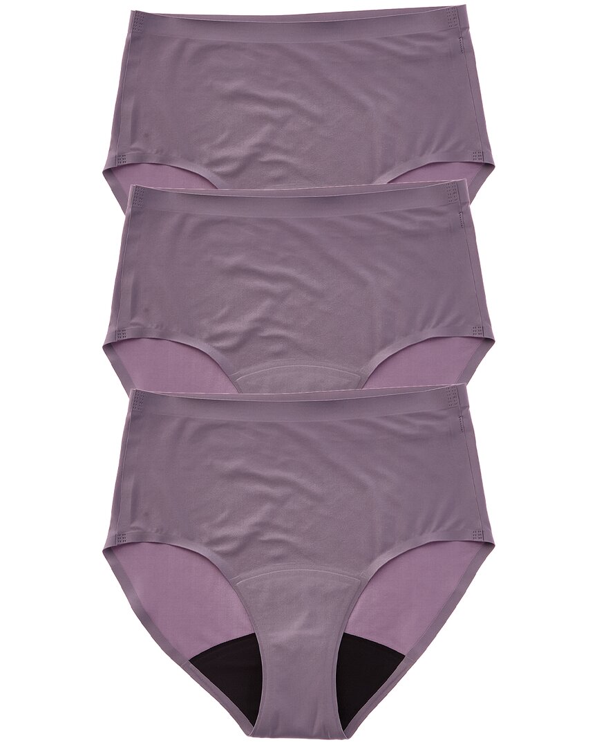 Le Mystere 3pk Smooth Shape Leak Resistant Brief In Gray