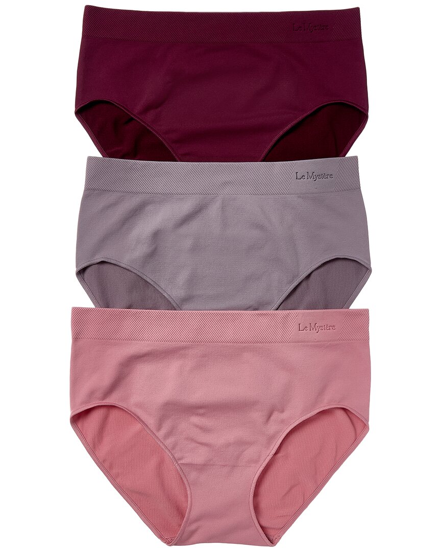 Le Mystere 3pk Seamless Comfort Hipster In Purple