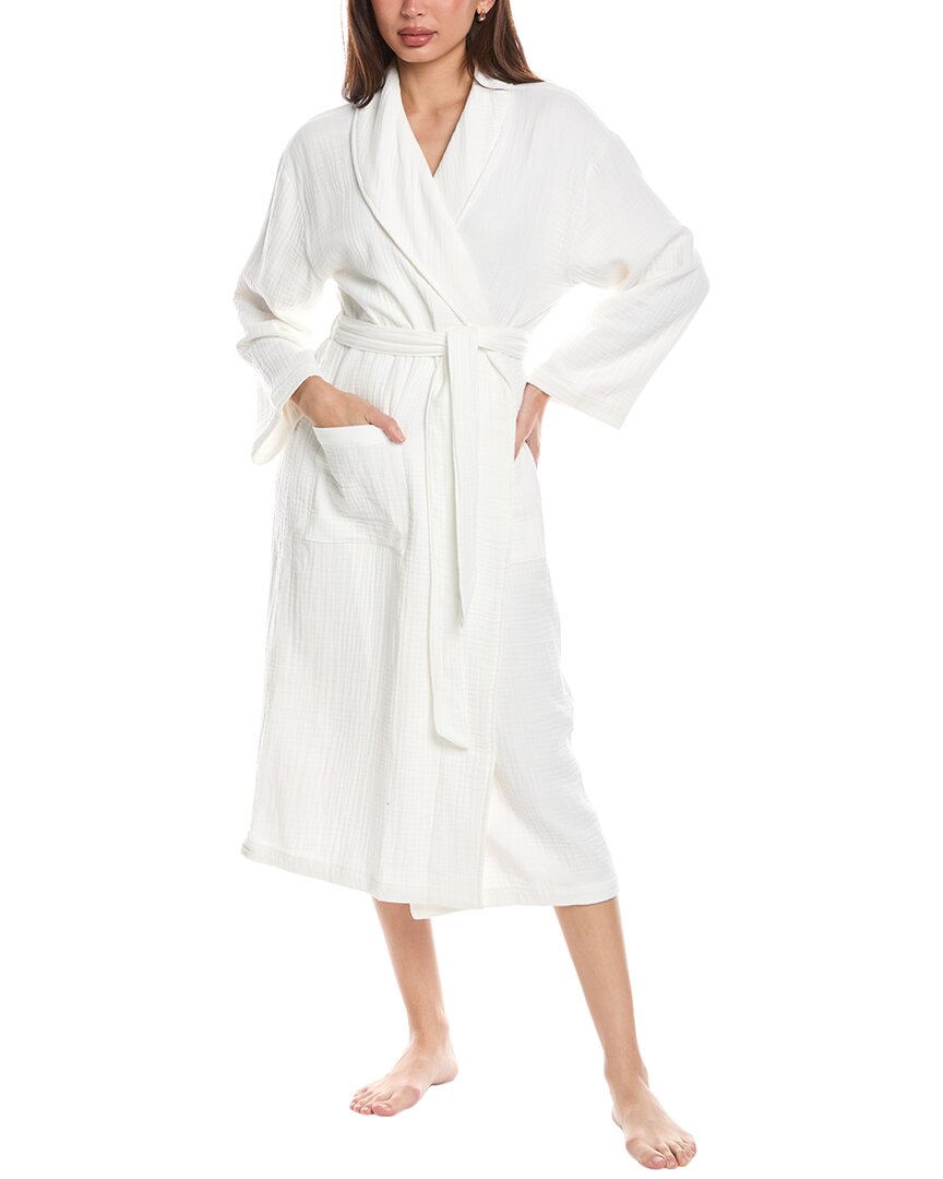 Barefoot Dreams Malibu Collection Muslin Spa Robe In White