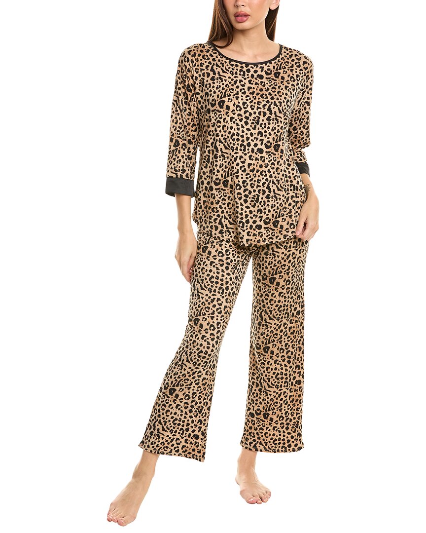 N Natori Natori 2pc Cozy Peach Pajama Set