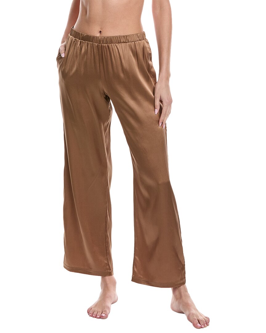 Hanro Grand Central Silk-blend Pant In Brown