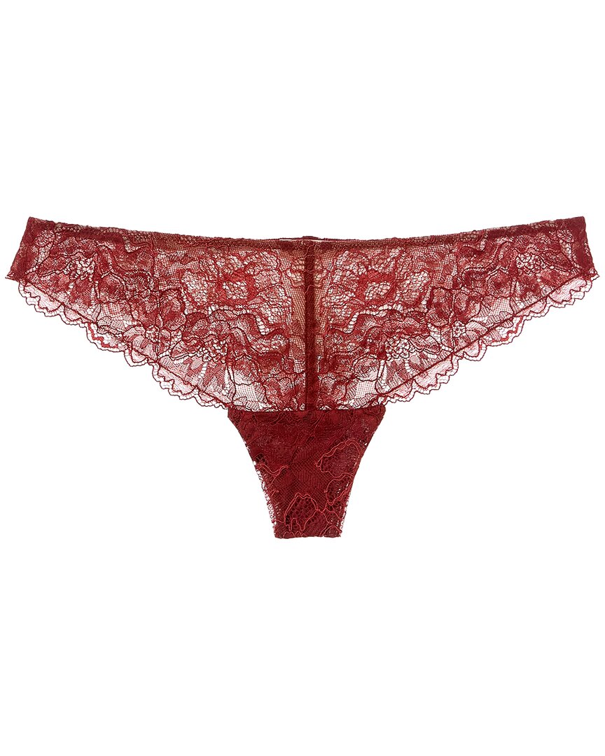 Shop Hanro Solene Thong In Red