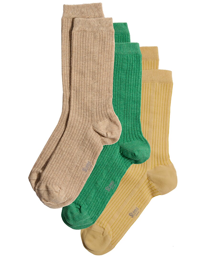 Stems Assorted 3-pack Rib Socks