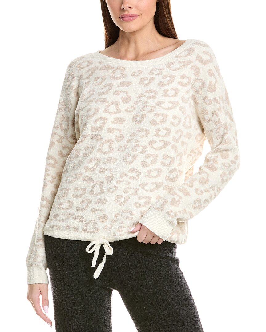 Barefoot Dreams Cozychic Ultra Lite Slouchy Barefoot In The Wild Pullover In White