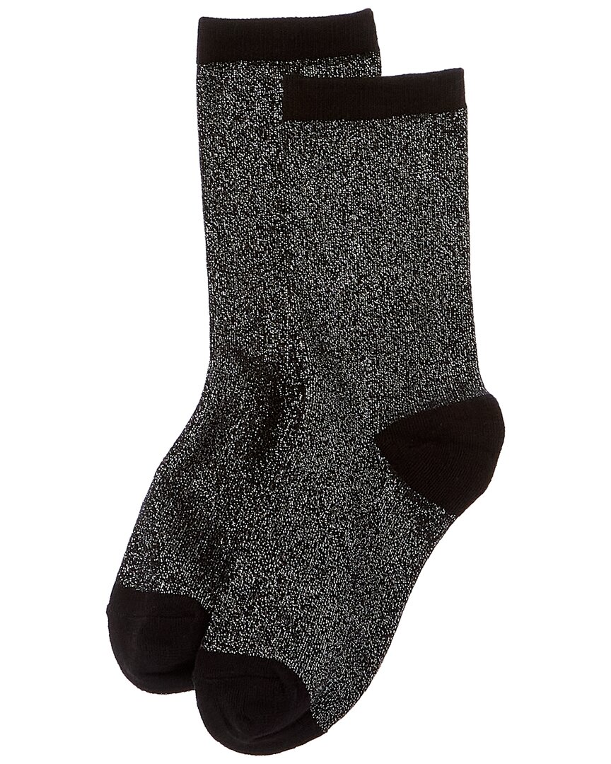High Heel Jungle Lurex Trouser Socks In Black