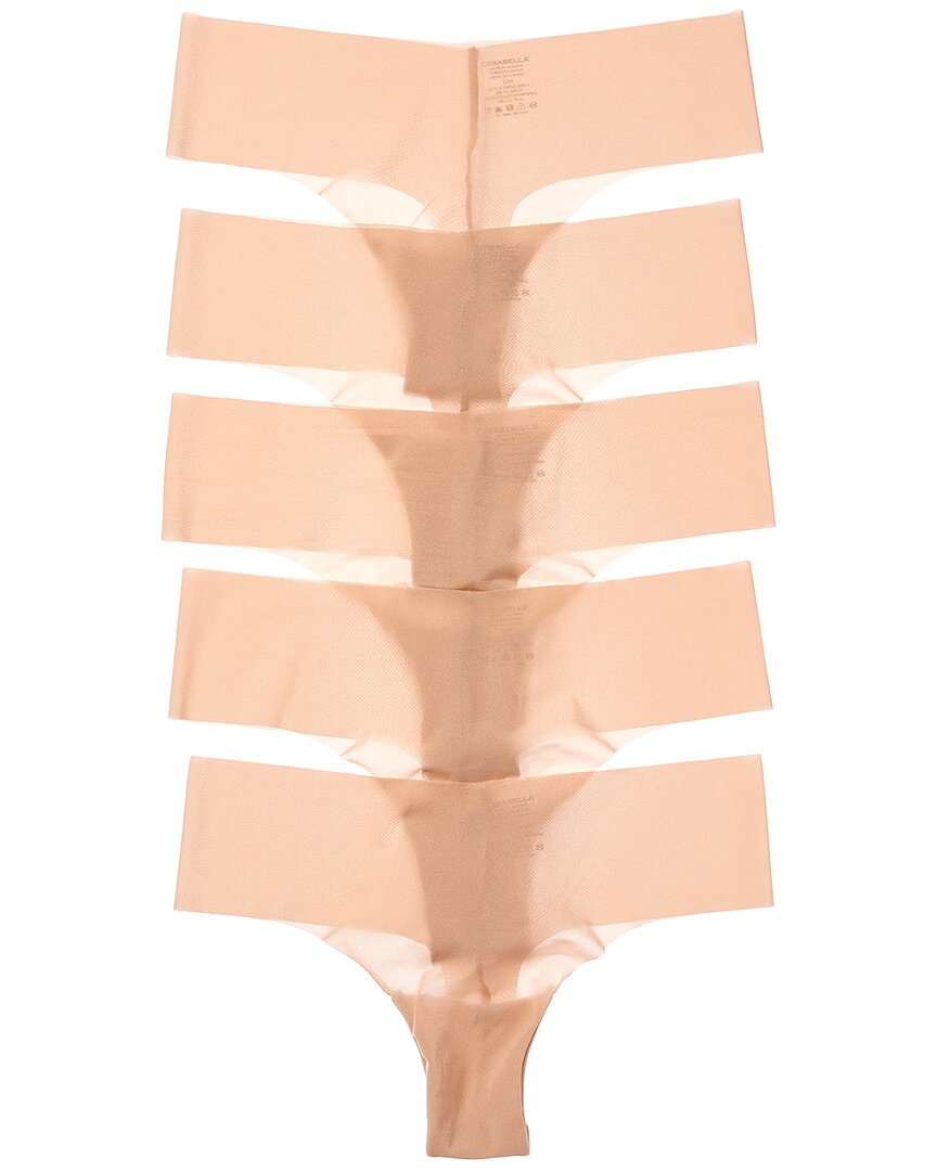 Shop Cosabella 5pk Dolce Thong In Brown