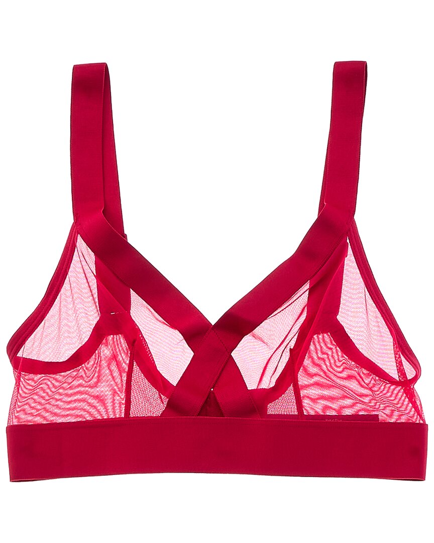 Dkny Sheers Wirefree Soft Cup Bra In Red