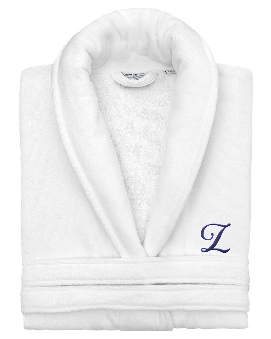 Linum Home Textiles Anovia Personalized Velour Bathrobe In White