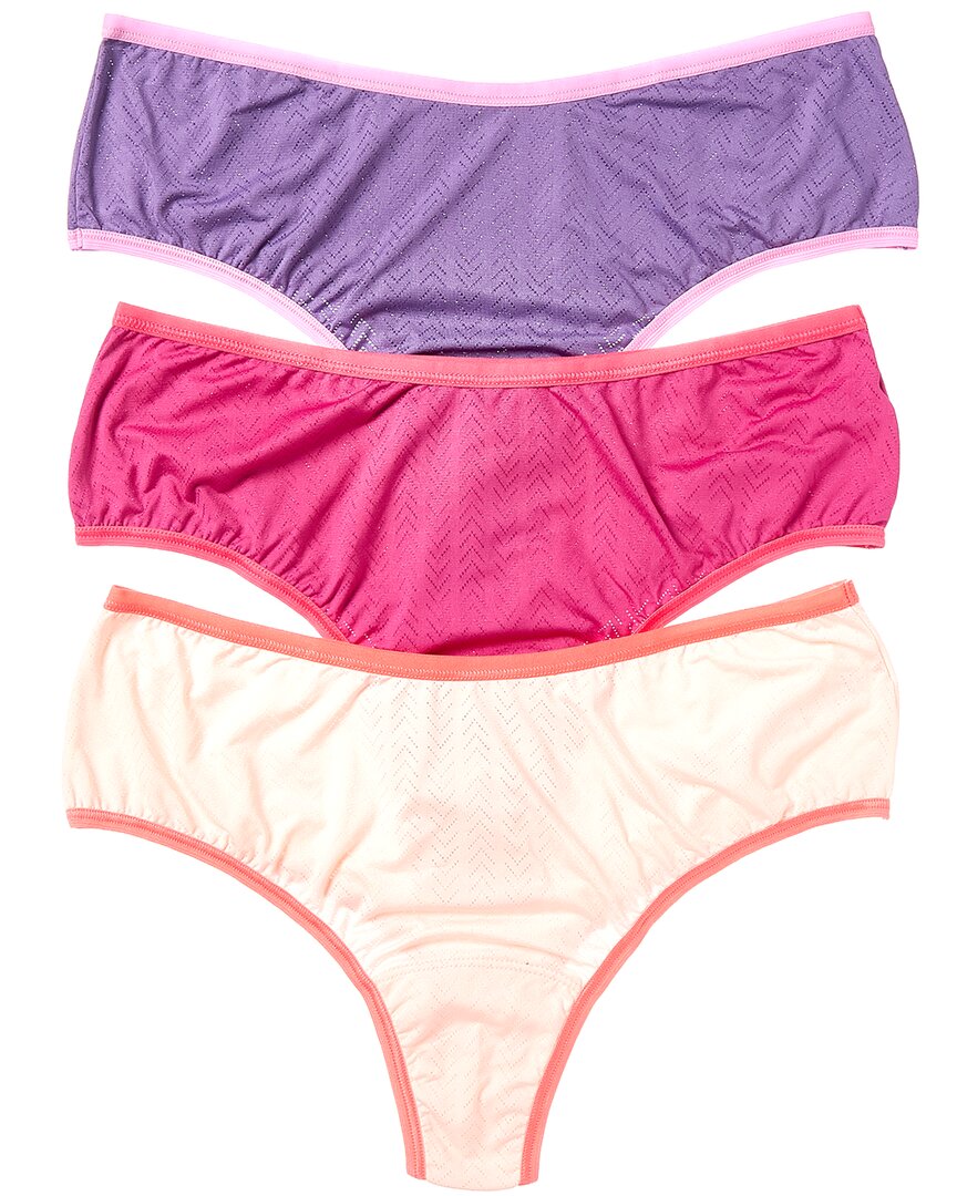 Hanky Panky Set Of 3 High-rise Thong In Multi