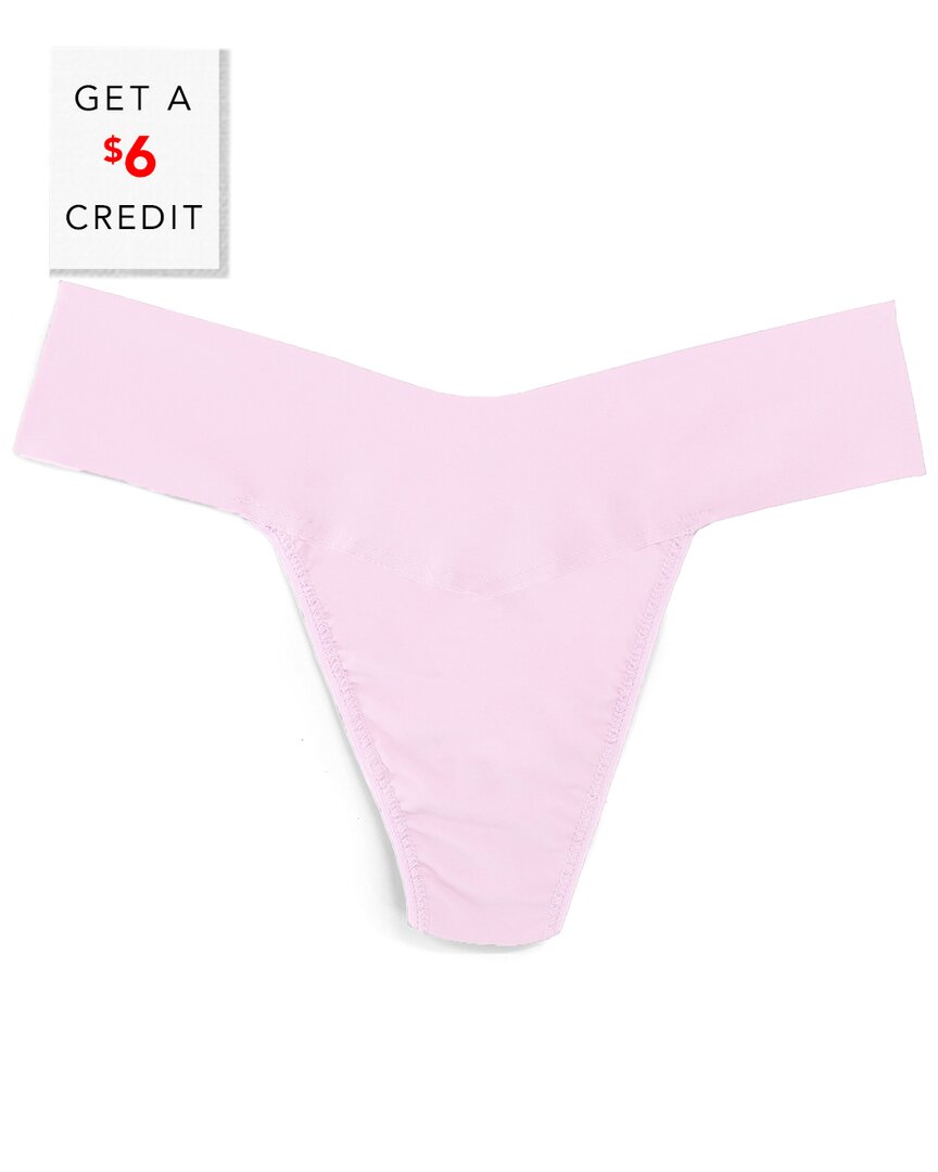 HANKY PANKY BREATHESFT NATURAL THONG WITH $6 CREDIT