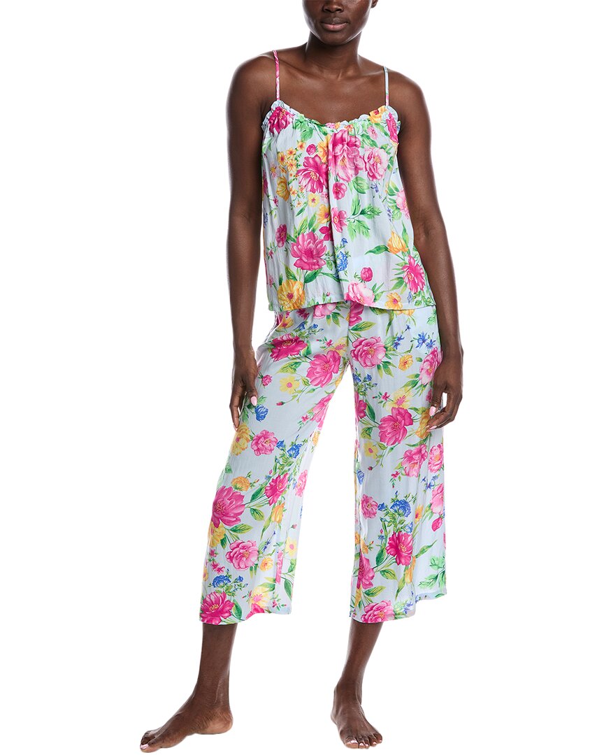 40 Winks 2pc Tank & Cropped Pant Set In Blue