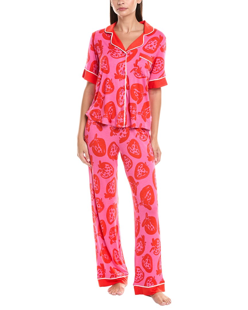 Room Service 2pc Dakota Pajama Set In Pink