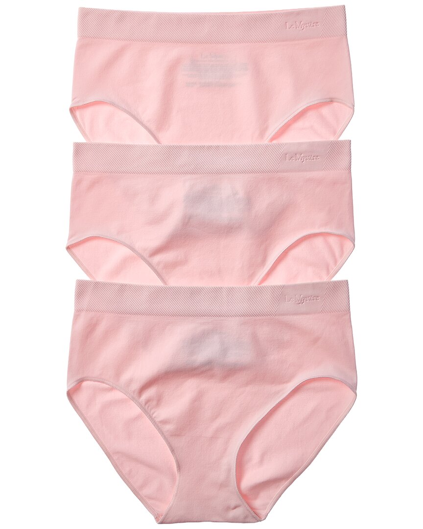 Le Mystere 3pk Seamless Comfort Brief In Pink