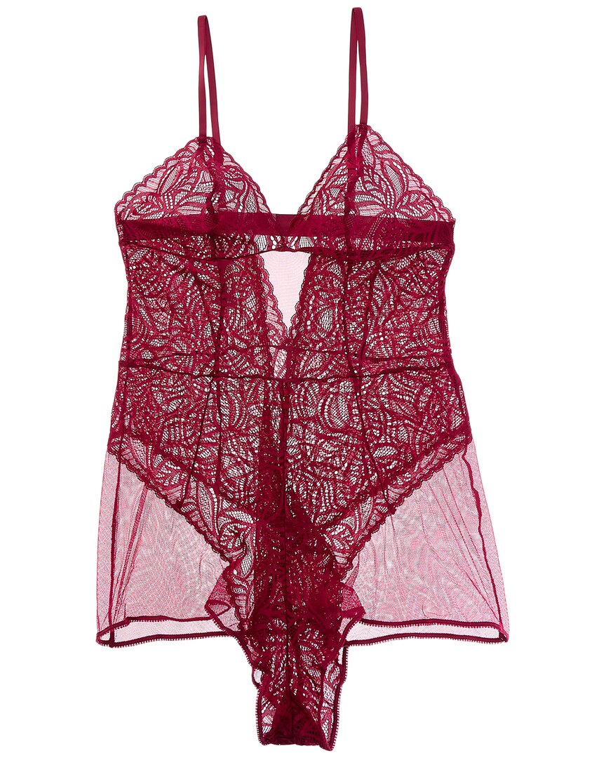 Dkny Lace Romper In Red