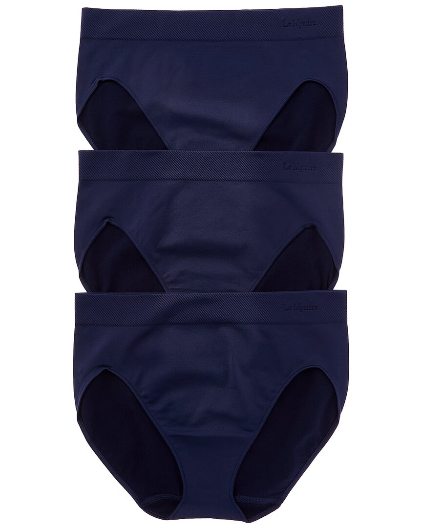 Le Mystere 3pk Seamless Comfort Hipster In Blue