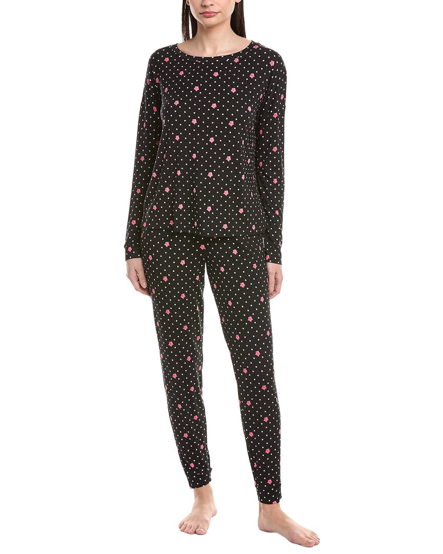 40 Winks 2pc Sleep Top & Jogger Set In Black