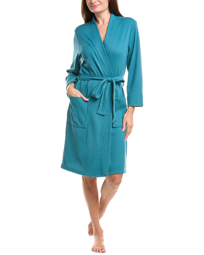 N Natori Tranquility Waffle Wrap In Blue