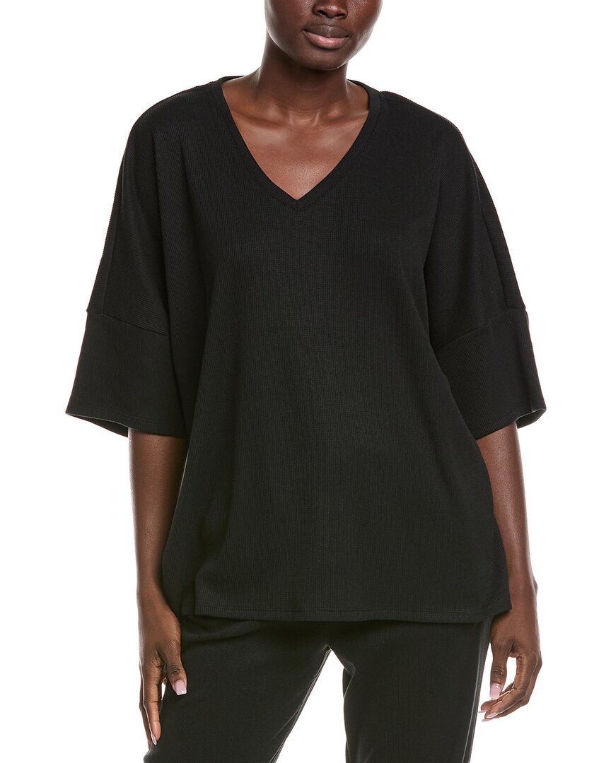 N Natori Tranquility V-neck Top In Black